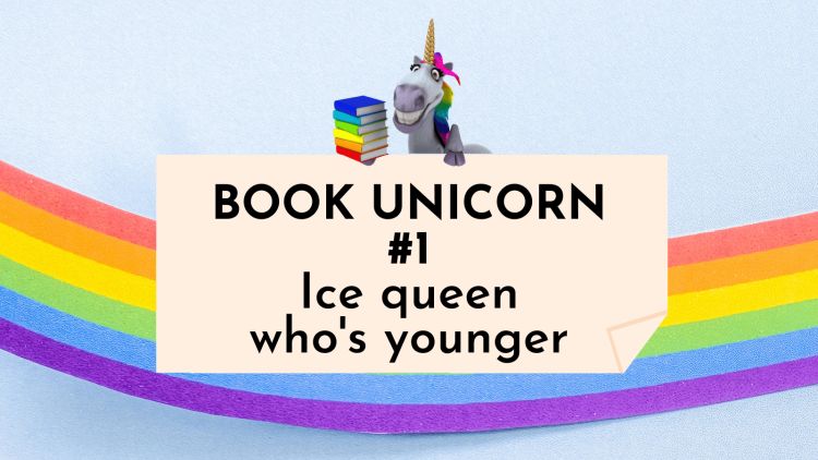 Sapphic book with an ice queen who’s younger Book Bingo Graphic