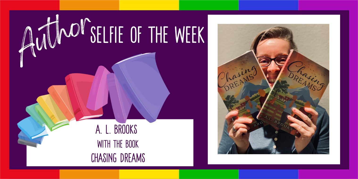 A.L. Brooks with the book Chasing Dreams