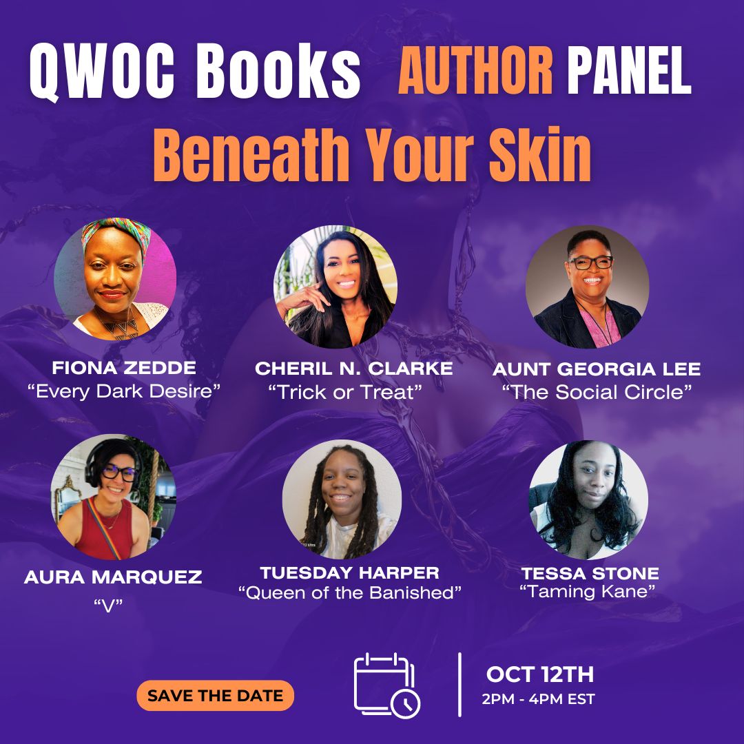 QWOC BOOKS AUTHOR PANEL BENEATH YOUR SKIN graphic