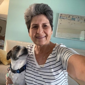 Jamey Moody author photo with her dog
