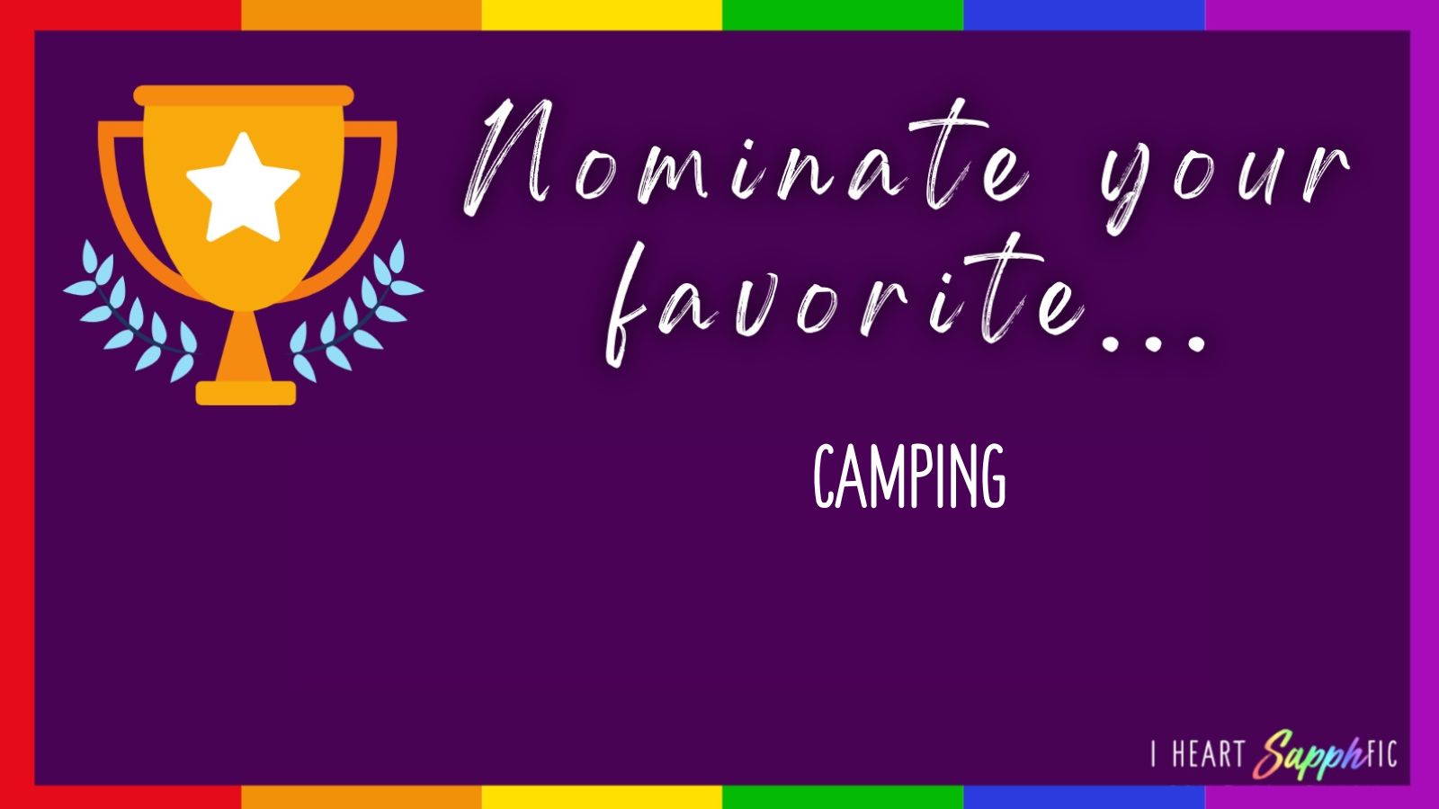 Nominate Your Favorite Camping Book graphic