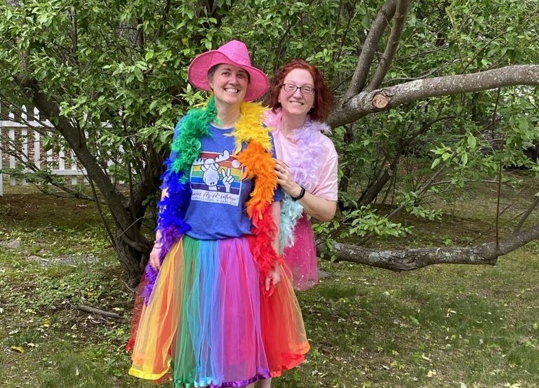 TB & Miranda in pride tutus